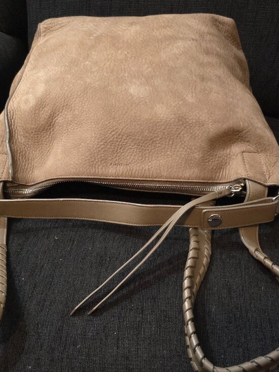 All Saints Kita Taupe Suede Leather Top Handle Woman\'s Backpack main image 6